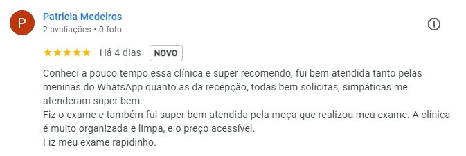 Depoimento de Patricia Medeiros sobre atendimento e preco acessivel
